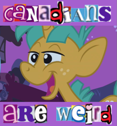 Size: 529x570 | Tagged: safe, derpibooru import, edit, edited screencap, screencap, snails, boast busters, canada, canadians are weird, ed, ed edd n eddy, expand dong, exploitable meme, know it all ed, meme, ponies the anthology v, solo