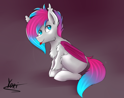 Size: 2384x1894 | Tagged: safe, artist:sweetcinnamon, derpibooru import, oc, oc only, oc:shinee, bat pony, pony, chest fluff, sitting, solo, tongue out