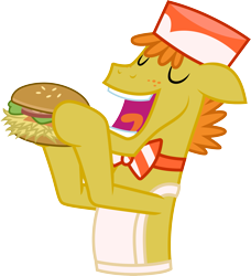 Size: 3033x3323 | Tagged: safe, artist:cloudyglow, derpibooru import, carrot cake, 28 pranks later, .ai available, burger, food, hay burger, simple background, this will end in tears, transparent background, vector