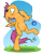 Size: 1080x1350 | Tagged: safe, artist:14dreamer, derpibooru import, scootaloo, pegasus, pony, bipedal, fail, on one hoof, solo, tangled up, yo-yo