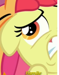 Size: 512x653 | Tagged: safe, derpibooru import, screencap, apple bloom, pony, the fault in our cutie marks