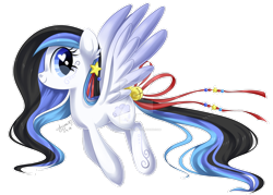 Size: 1280x914 | Tagged: safe, artist:jojuki, artist:jojuki-chan, derpibooru import, oc, oc only, oc:star belle, pegasus, pony, heart eyes, solo, wingding eyes