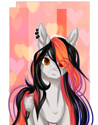 Size: 777x993 | Tagged: safe, artist:lunastyczna, derpibooru import, oc, oc only, bust, simple background