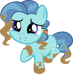 Size: 3957x4015 | Tagged: safe, artist:ironm17, derpibooru import, petunia paleo, the fault in our cutie marks, filly, mud, simple background, solo, transparent background, vector