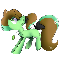 Size: 2048x2048 | Tagged: safe, artist:vanillashineart, derpibooru import, oc, oc only, oc:kiwi surprise, earth pony, pony, jewelry, necklace, solo