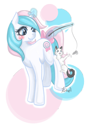 Size: 1453x2062 | Tagged: safe, artist:viperviolist, derpibooru import, oc, oc only, oc:sweet sucette, cat, pony, unicorn, magic