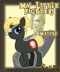 Size: 1002x1205 | Tagged: safe, artist:kari-usagi, derpibooru import, king of fighters, mature (kof), my little fighter, ponified, snk