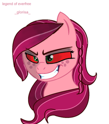 Size: 821x933 | Tagged: safe, artist:yeganeh18, derpibooru import, gloriosa daisy, equestria girls, legend of everfree, corrupted, equestria girls ponified, evil, evil grin, grin, implied gaia everfree, ponified, smiling