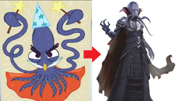 Size: 1559x898 | Tagged: safe, derpibooru import, squizard, dungeons and discords, comparison, dungeons and dragons, illithid, mind flayer