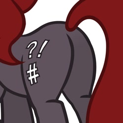 Size: 900x900 | Tagged: safe, derpibooru import, oc, oc only, oc:curse word, pony, butt, butt only, close-up, plot, profile picture, solo