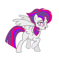 Size: 1152x1152 | Tagged: safe, artist:motownwarrior01, derpibooru import, oc, oc only, oc:enchantment, robot, alternate hairstyle, implied pinkie pie, implied rarity, implied twilight sparkle, punklight sparkle, recolor, simple background, solo, transparent background