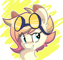 Size: 669x633 | Tagged: safe, artist:indiefoxtail, derpibooru import, oc, oc only, goggles, solo