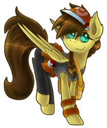 Size: 720x860 | Tagged: safe, artist:theomegaridley, derpibooru import, oc, oc only, oc:nemsee, pegasus, pony, clothes, female, mare, pokémon, solo