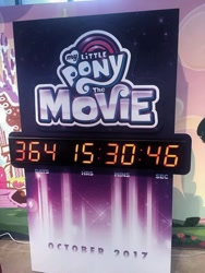 Size: 640x853 | Tagged: safe, derpibooru import, my little pony: the movie, 2016, countdown, hype, irl, my little pony logo, photo