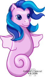 Size: 986x1668 | Tagged: safe, artist:anscathmarcach, derpibooru import, oc, sea pony, g1, g3, crossover, g1 to g3, generation leap, simple background, transparent background, unnamed oc