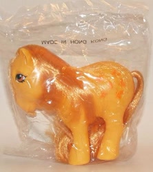 Size: 453x509 | Tagged: safe, derpibooru import, butterscotch (g1), g1, bag, irl, photo, solo, toy