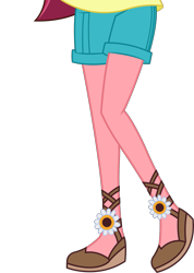 Size: 1215x1710 | Tagged: safe, artist:teentitansfan201, derpibooru import, edit, gloriosa daisy, equestria girls, legend of everfree, clothes, cropped, legs, pictures of legs, sandals, shorts, simple background, transparent background, vector, vector edit