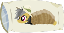 Size: 10275x5277 | Tagged: safe, artist:timelordomega, derpibooru import, daring do, stranger than fan fiction, .svg available, absurd resolution, body pillow, bondage, daring daki, frown, hat, pillow, prone, ropes, simple background, solo, tied up, transparent background, unhappy, vector