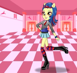 Size: 626x595 | Tagged: safe, artist:kimpossiblelove, derpibooru import, indigo zap, equestria girls, solo