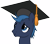 Size: 3337x2960 | Tagged: safe, artist:outlawedtofu, derpibooru import, oc, oc only, oc:pommel, graduation, graduation cap, hat, scrunchy face, simple background, transparent background, vector