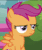 Size: 407x480 | Tagged: safe, derpibooru import, screencap, scootaloo, pony, the fault in our cutie marks, reaction image, scootaloo is not amused, solo, unamused