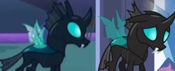 Size: 1072x436 | Tagged: safe, derpibooru import, edit, edited screencap, screencap, thorax, the times they are a changeling, to where and back again, comparison, solo