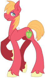 Size: 642x1107 | Tagged: safe, artist:raziefim, derpibooru import, big macintosh, earth pony, pony, male, solo, stallion