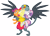 Size: 4154x3000 | Tagged: safe, artist:jeatz-axl, derpibooru import, apple bloom, gabby, scootaloo, sweetie belle, griffon, the fault in our cutie marks, .svg available, absurd resolution, bear hug, cutie mark crusaders, eyes closed, hug, open mouth, simple background, the cmc's cutie marks, this will end in tears and/or death, tight, transparent background, vector