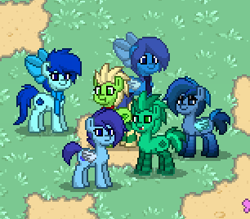 Size: 306x268 | Tagged: safe, derpibooru import, butterfly, bow, clothes, hair bow, lapis lazuli (steven universe), malachite (steven universe), peridot (steven universe), ponified, pony town, socks, steven universe, striped socks