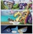 Size: 1336x1385 | Tagged: safe, artist:agnesgarbowska, derpibooru import, idw, applejack, fluttershy, mayor mare, pinkie pie, rarity, twilight sparkle, twilight sparkle (alicorn), alicorn, earth pony, pegasus, pony, unicorn, spoiler:comic, spoiler:comic47, comic, cropped, female, fishing, lake, mare, official comic, speech bubble