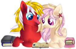 Size: 2000x1279 | Tagged: safe, artist:sugguk, derpibooru import, oc, oc only, earth pony, pegasus, pony, book, reading