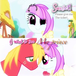 Size: 750x750 | Tagged: artist needed, safe, derpibooru import, big macintosh, sunny flare, earth pony, pony, male, manip, shipping, stallion, straight, sunnymac