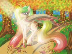 Size: 1024x768 | Tagged: safe, artist:acespade777, derpibooru import, oc, oc only, alicorn, pony, alicorn oc, autumn, beautiful, colored, digital art, female, mare, solo