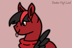 Size: 1500x1000 | Tagged: safe, artist:dookin, derpibooru import, oc, oc only, pegasus, pony, fanart, solo, tongue out