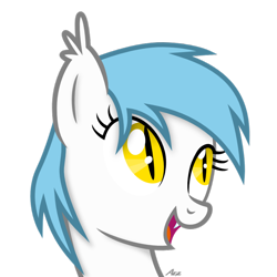 Size: 800x800 | Tagged: safe, artist:the-aziz, derpibooru import, oc, oc only, oc:incandescent joy, bat pony, pony, bust, portrait, simple background, solo, transparent background, vector