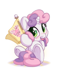 Size: 1100x1400 | Tagged: safe, artist:bobdude0, derpibooru import, sweetie belle, pony, unicorn, blushing, cute, diasweetes, female, filly, open mouth, solo, underhoof