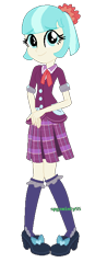 Size: 274x698 | Tagged: safe, artist:spgzminty55, derpibooru import, coco pommel, equestria girls, clothes, crystal prep academy uniform, equestria girls-ified, school uniform, solo