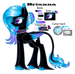 Size: 900x890 | Tagged: safe, artist:likelike1, derpibooru import, oc, oc only, oc:brianna, reference sheet, solo