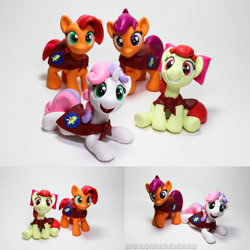 Size: 2000x2000 | Tagged: safe, artist:dustysculptures, derpibooru import, apple bloom, babs seed, scootaloo, sweetie belle, custom, cutie mark crusaders, irl, photo, sculpture, traditional art