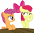 Size: 11510x11028 | Tagged: safe, artist:cyanlightning, derpibooru import, apple bloom, scootaloo, twilight time, .svg available, absurd resolution, simple background, table, transparent background, unamused, vector