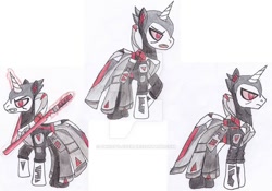 Size: 800x560 | Tagged: safe, artist:ghost1lover, derpibooru import, battleborn, ponified, rath, traditional art, watermark