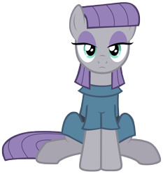 Size: 7000x7500 | Tagged: safe, artist:tardifice, derpibooru import, maud pie, the gift of the maud pie, absurd resolution, clothes, looking at you, simple background, sitting, solo, transparent background, vector