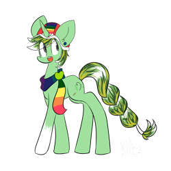 Size: 1024x1024 | Tagged: safe, artist:silverknight27, derpibooru import, oc, oc only, oc:mirror dust, pony, unicorn, braid, clothes, scarf, solo