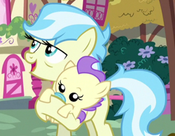 Size: 442x345 | Tagged: safe, derpibooru import, screencap, cream puff, cultivar, pony, the fault in our cutie marks, cropped