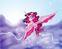 Size: 789x626 | Tagged: safe, artist:toolaroola, derpibooru import, oc, oc only, alicorn, pony, g3, alicorn oc, art trade