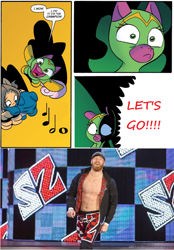 Size: 712x1024 | Tagged: safe, derpibooru import, cheerilee, spoiler:comic, spoiler:comic29, sami zayn, surprise entrance meme