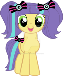 Size: 600x729 | Tagged: safe, artist:scaredypants, derpibooru import, pixel pizazz, equestria girls, equestria girls ponified, ponified, watermark