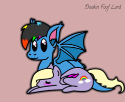 Size: 1280x1051 | Tagged: safe, artist:dookin, derpibooru import, oc, oc only, oc:rdash, hybrid, :3, blushing, cute, fanart, sleeping, snuggling