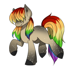 Size: 2000x2000 | Tagged: safe, artist:redember00, derpibooru import, oc, oc only, rainbow hair, solo