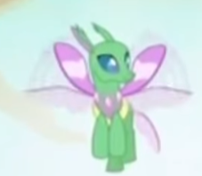 Size: 227x198 | Tagged: safe, derpibooru import, screencap, changedling, changeling, to where and back again, background changeling, cropped, flying, picture for breezies, solo